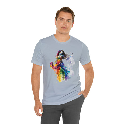 Rainbow Belly Dancer's Pose - Short Sleeve Tee
